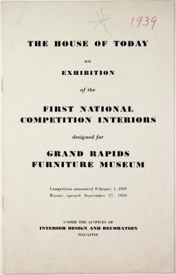 Brochure, First National Competition Interiors, Grand Rapids Furniture Museum