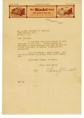 Letter, To Mr. and Mrs. Matthew J. Brennan from Charles J. Kindel