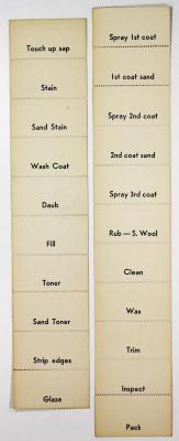Tags, Furniture and Woodworking Tasks