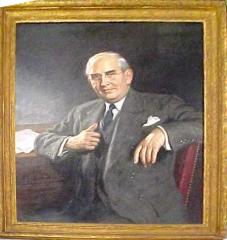 Framed, Oil Painting On Canvas,  Senator Arthur Vandenberg, Ca. 1953