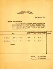 Purchase Order, J. Morris Davies to Kindel Furniture Company