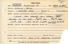 Lumber Records, Saw Mill Company Orders Sent to Local Manufacturers