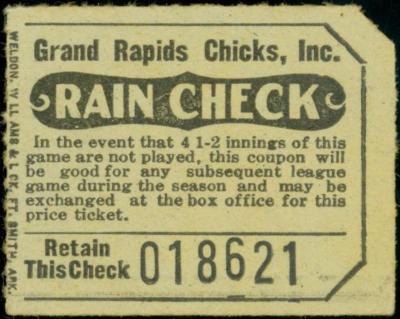 Rain Check, AAGBBL Grand Rapids Chicks
