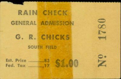 Rain Check, AAGBBL Grand Rapids Chicks