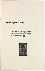 Brochure, "Once upon a time". . .