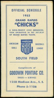 Schedule, AAGBBL Grand Rapids Chicks 
