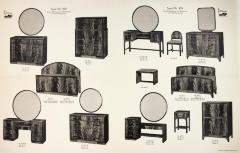 Furniture Plate, Holland Furniture Company, Crotch Mahogany and Gumwood with Burl Decoration