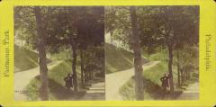 Stereoview, Walk at the Entrance to the Basin