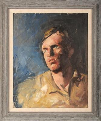 Painting, Oil on  of a character study by Kreigh Collins (1908-1974)