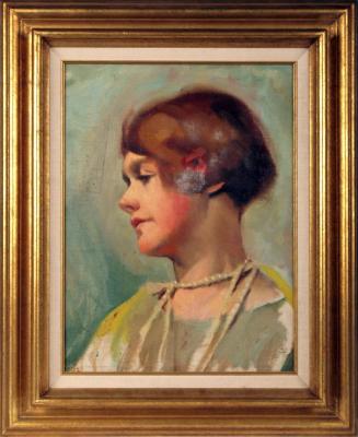 Painting, Oil portrait of a Young Woman by Kreigh Collins (1908-1974)