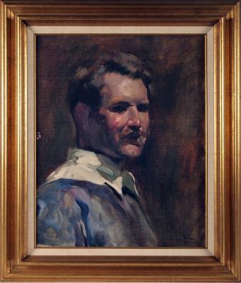 Painting, Oil portrait on canvas by Kreigh Collins (1908-1974)