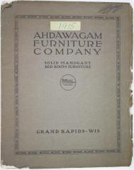 Trade Catalog, Ahdawagam Furniture Company, Solid Mahogany Bed Room Furniture