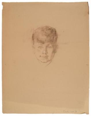 Drawing, Charcoal, "Erik at 3" by Kreigh Collins (1908-1974)