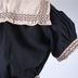 Woman's Bathing Costume, 2-piece, Black And Tan