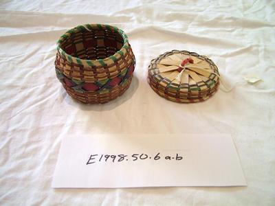 Black Ash Splint Basket With Lid