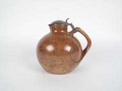 Ceramic Pitcher With Pewter Lid