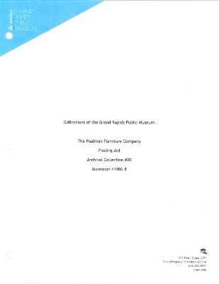Archival Collection #020 - Paalman Furniture Company