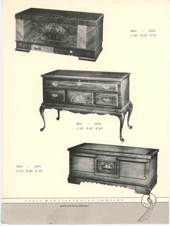 Trade Handbills, Falls Manufacturing Company, The Peacock Line