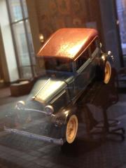 Toy Car, Brown Hood And Metallic Blue Body