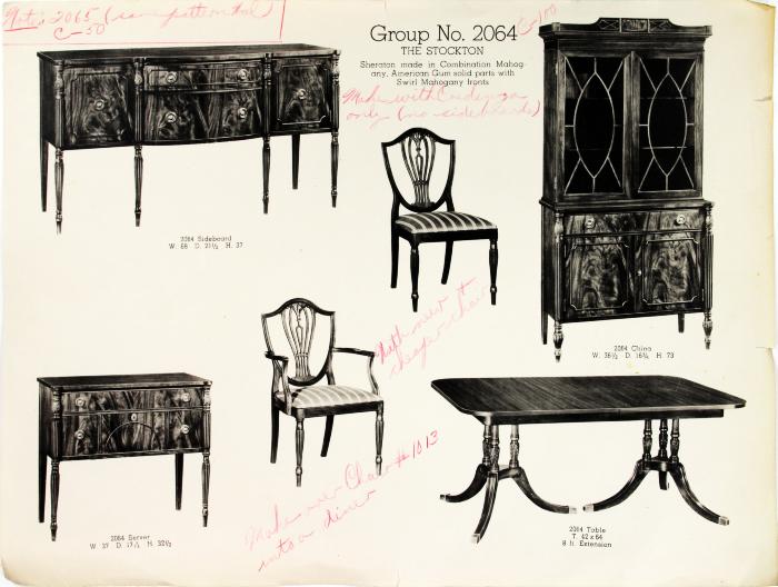 Furniture Plate, Johnson Furniture Company, The Stockton