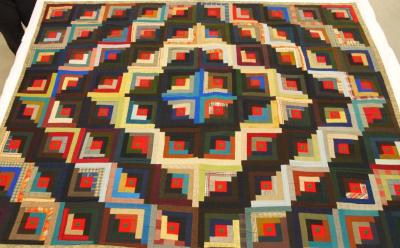 Quilts (2), Crazy And 'log Cabin'