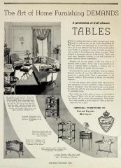 Furniture Advertisement Layout, Imperial Furniture Company, Tables