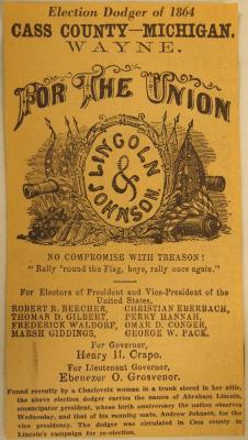 Clipping, Election Dodger Of 1864