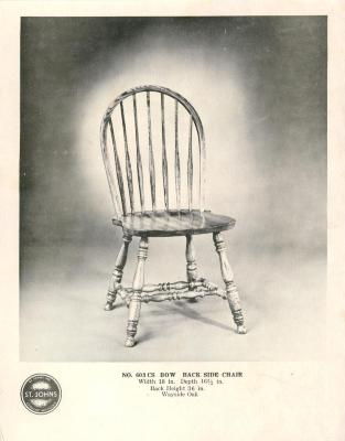 Handbill, St. Johns Inc., No. 603 CS Bow Back Side Chair