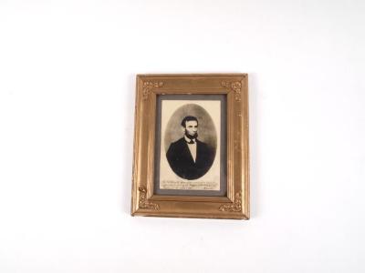 Copy Photograph, Abraham Lincoln, October 3, 1861, to Mrs. Lucy G. Speed