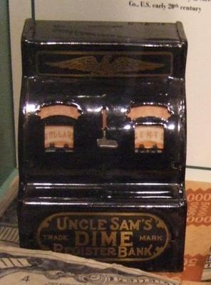 Bank, 'uncle Sam's Dime Cash Register'