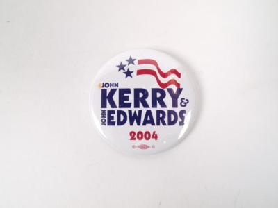 Political Pin-Back Button- John Kerry 2004 Election 