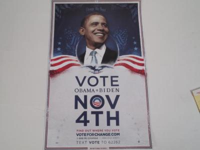 Poster, Vote Obama Nov 4
