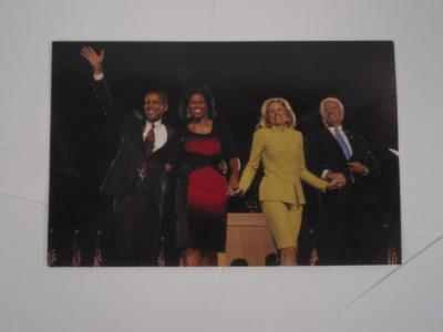 Postcard, Obama Biden Families
