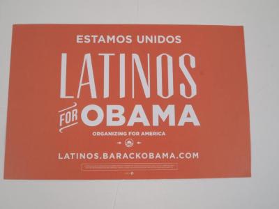 Poster, Latinos for Obama