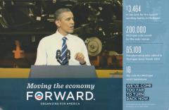 Campaign Postcard, Moving the Economy Forward - Barack Obama