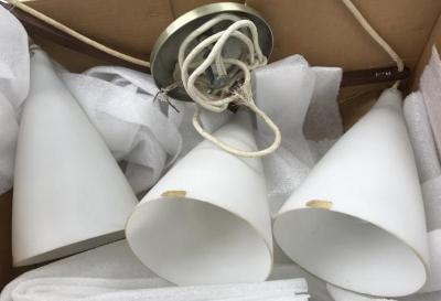 Danish Modern Lighting Fixture With Three Lights