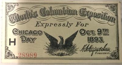 World's Colombian Exposition Tickets 