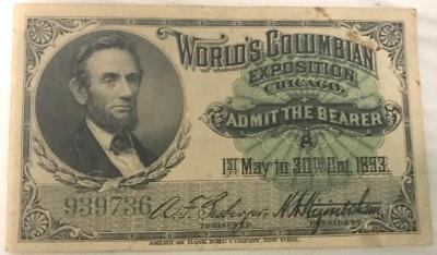 World's Colombian Exposition Tickets 