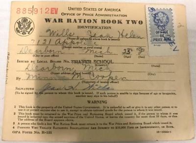War Ration Book