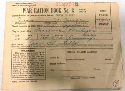 War Ration Book