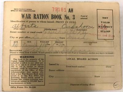 War Ration Book #3