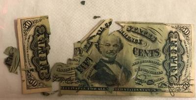 Currency, U.S. Fractional 50c, Spinner Bust,' 3rd Issue