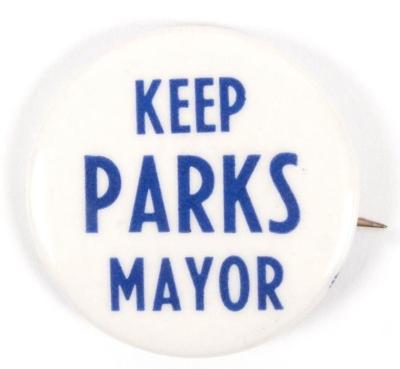 Pin-Back Button, Keep Parks Mayor