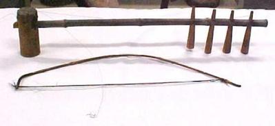 Chinese Four-string Fiddle With Bow (2 Pcs.)