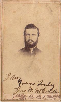 Photograph, John W. McCrath 1st Michigan Engineers Civil War 