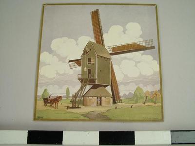 Print, Pivoting Cornmill In Province Of North Brabant