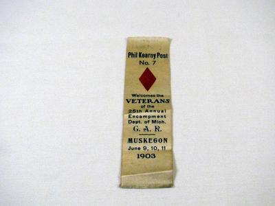 Ribbon, G.A.R. 20th Annual Encampment