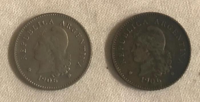 Coins, Argentinian 10 Centavos (2)