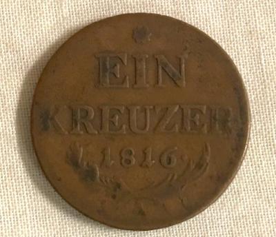 Coin, Austrian 1 Kruezer