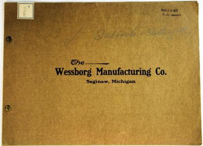 Trade Catalog, The Wessborg Manufacturing Company, Saginaw Clothing Cabinets